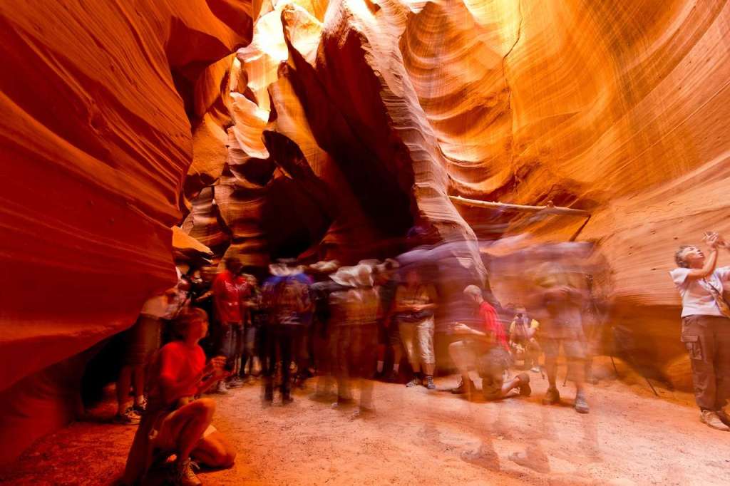 Antelope canyon is crowded